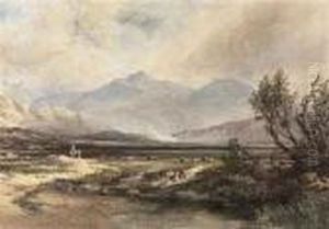 In The Highlands, Scotland by Anthony Vandyke Copley Fielding
