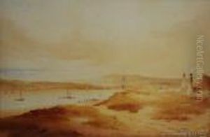 View Of Exmouth November 4 by Anthony Vandyke Copley Fielding