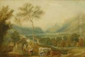 Horse And Cattle by Anthony Vandyke Copley Fielding