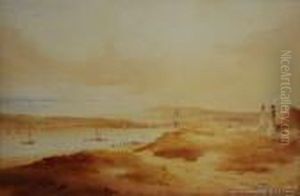 View Of Exmouth November 4 1828 by Anthony Vandyke Copley Fielding