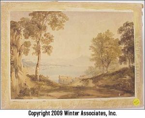 Neapolitan Coast With Figures In Foreground by Anthony Vandyke Copley Fielding