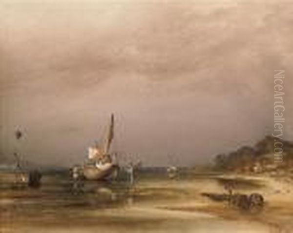 Fishermen Unloading The Catch, Near Ryde, Isle Of Wight - view 1