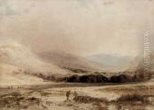 Figures Conversing In A Highland Landscape Figures Conversing In A Highland Landscape