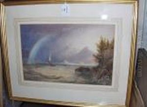 Rainbow Over A Sicilian Coastline by Anthony Vandyke Copley Fielding