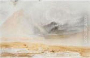 A Stormy Effect, Head Of Glen Coe by Anthony Vandyke Copley Fielding
