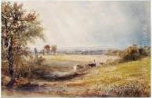 Showery Weather Near Arundel by Anthony Vandyke Copley Fielding