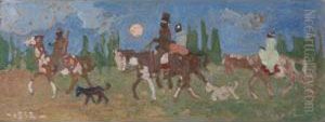 A La Fiesta by Pedro Figari