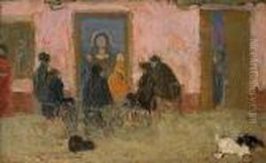En La Fonda by Pedro Figari