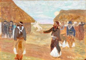 Jugando A La Taba by Pedro Figari