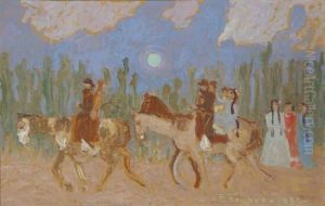 A La Fiesta by Pedro Figari