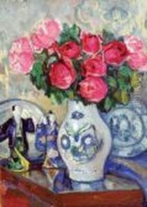 Martwa Natura Z Rozami I Porcelana Martwa Natura Z Rozami I Porcelana
