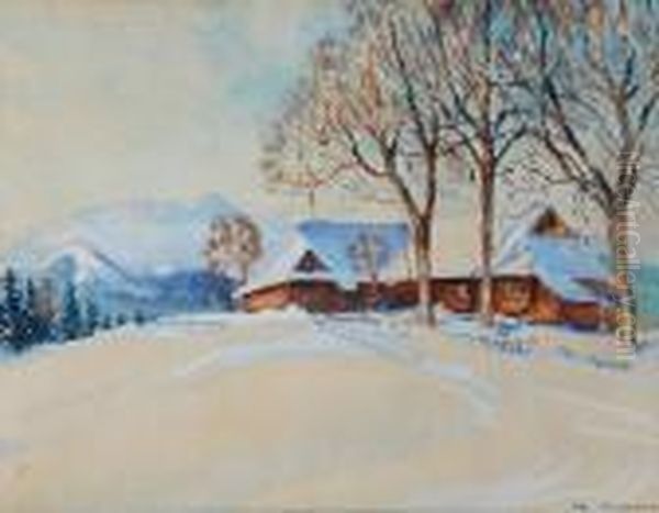 Pejzaz Zimowy Z Giewontem W Tle - view 1