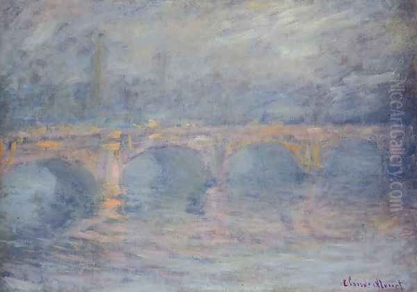 Waterloo Bridge At Sunset Pink Effect - view 1