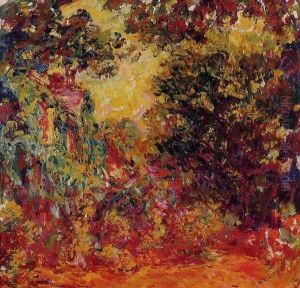 The Artists House Seen From The Rose Garden by Claude Oscar Monet