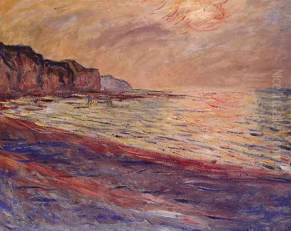 La plage Pourville soleil couchant 1882 - view 1