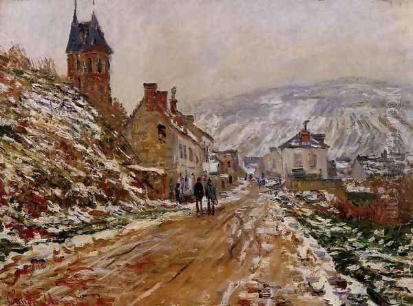 The Road In Vetheuil In Winter - view 1