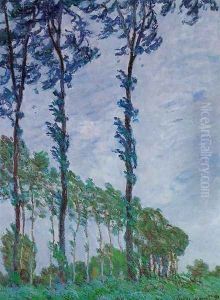 Poplars Wind Effect by Claude Oscar Monet