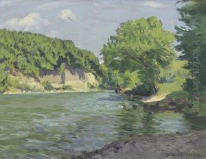 Sommerliche Flusspartie by Waldemar Fink