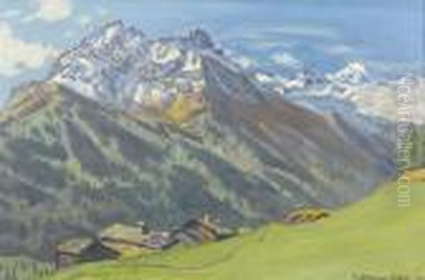 Walliser Gebirgspartie Bei Saas-fee Im Sommer - view 1