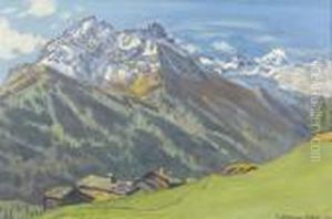 Walliser Gebirgspartie Bei Saas-fee Im Sommer