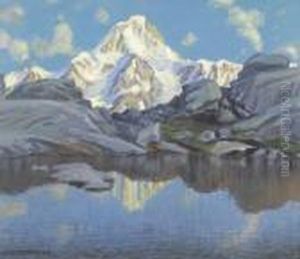 Bietschhorn Mit Bergsee