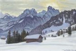 Gummfluh Und Rublihorn Von Schonried Bei Saanen Gummfluh Und Rublihorn Von Schonried Bei Saanen