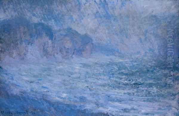 Cliffs At Pourville Rain - view 1