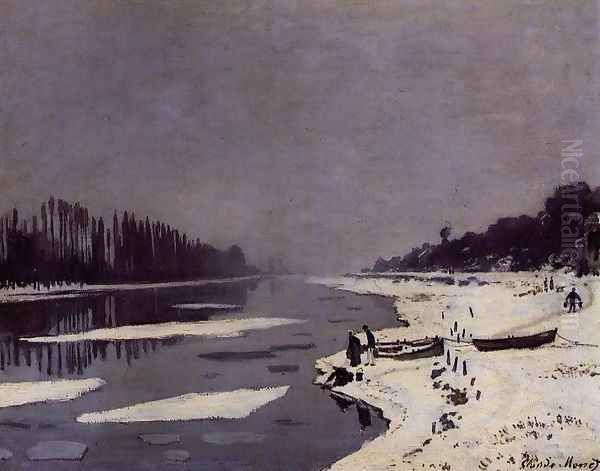 Ice Floes On The Saine At Bougival - view 1