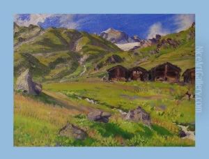 Sommernachmittag Auf Der Alp by Waldemar Fink