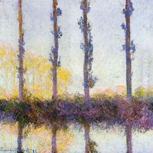 Four Poplars by Claude Oscar Monet