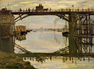 The Wooden Bridge by Claude Oscar Monet