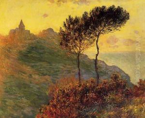 The Church At Varengeville Against The Sunset