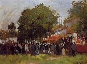 Fete At Argenteuil by Claude Oscar Monet
