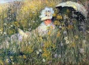 In the Meadow (detail) by Claude Oscar Monet