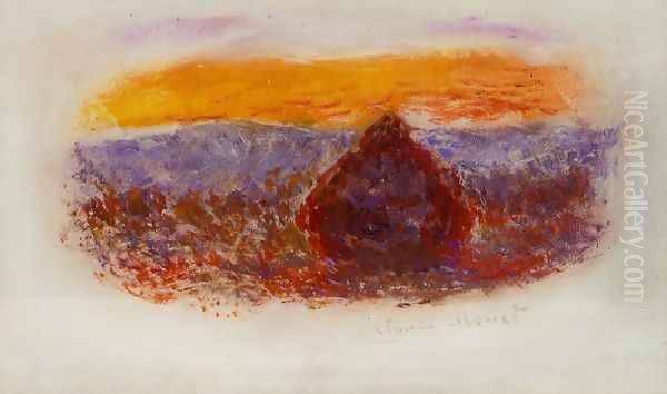 Grainstack At Sunset2 - view 1
