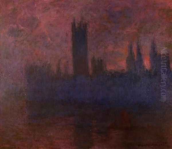 Houses Of Parliament London Symphony In Rose - view 1