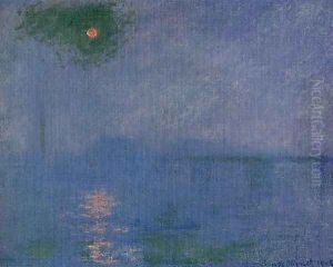 Charing Cross Bridge Fog On The Themes by Claude Oscar Monet