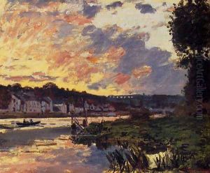 The Seine At Bougeval Evening Aka Bougival