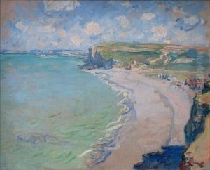 The Beach At Pourville by Claude Oscar Monet
