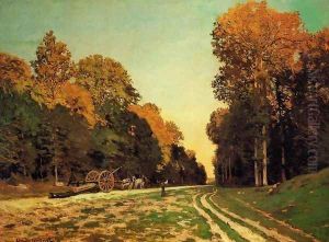 The Road From Chailly To Fontainebleau by Claude Oscar Monet