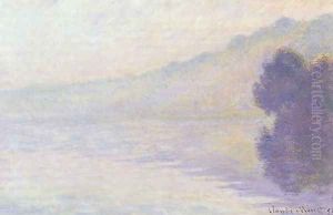 The Seine At Port Villez Mist by Claude Oscar Monet