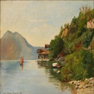 Summer Dagy At Lake Lugano,
Switzerland by August Fischer