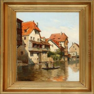 Kanalparti Vedregnitzfloden, Nurnberg
