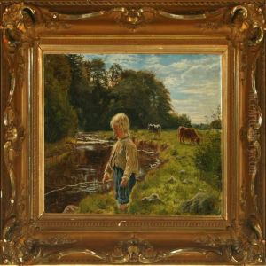 Fishing Boy by August Fischer