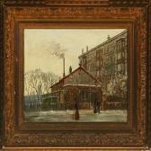 A View At Tivoli, In The Back Nimb by August Fischer