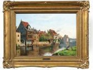 Nurnberg, Parthie An Der Pegnitz by August Fischer