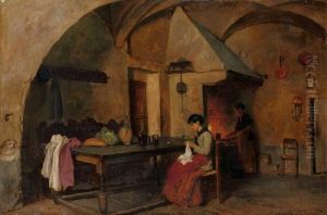 Interieur Mit Zwei Frauen