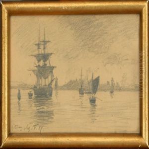 Ships Off Goteborg, Scenery From Riva And A Norwegian Landscape