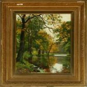 A Scenery From Frederiksberg Palace Park, Denmark