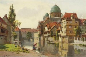 The Synagogue In Nurenberg by August Fischer